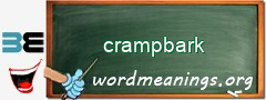 WordMeaning blackboard for crampbark